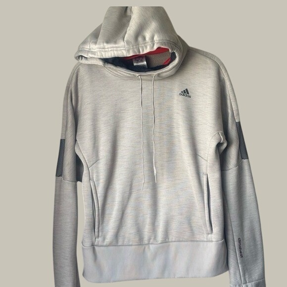 adidas Tops - Adidas Climaheat Grey With Orange Hoodie Size Large